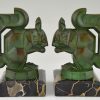 Art Deco squirrel bookends