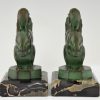 Art Deco squirrel bookends