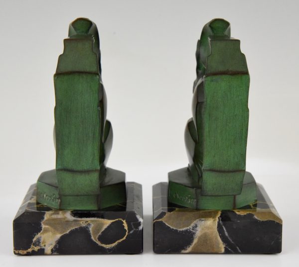 Art Deco squirrel bookends