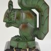 Art Deco squirrel bookends