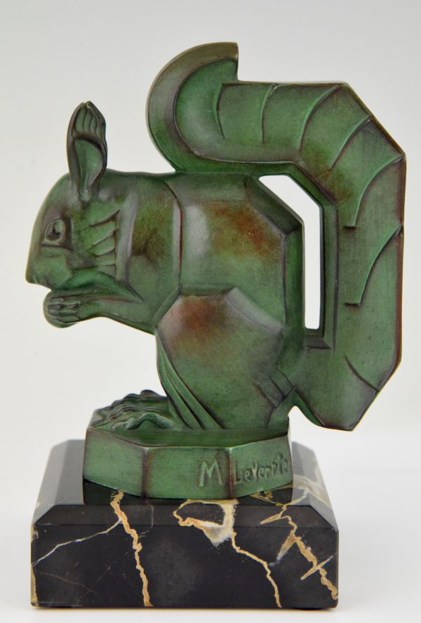 Art Deco squirrel bookends