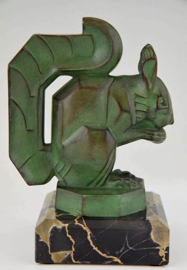 Art Deco squirrel bookends