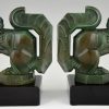 Art Deco squirrel bookends