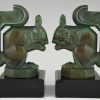 Art Deco squirrel bookends