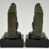 Art Deco squirrel bookends