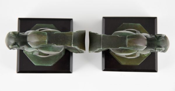 Art Deco squirrel bookends