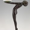 Lampe style Art Deco femme nue Lumina