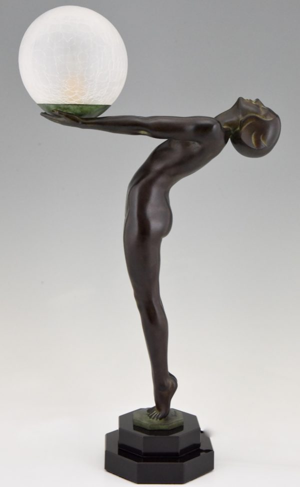 Lampe style Art Deco femme nue Lumina