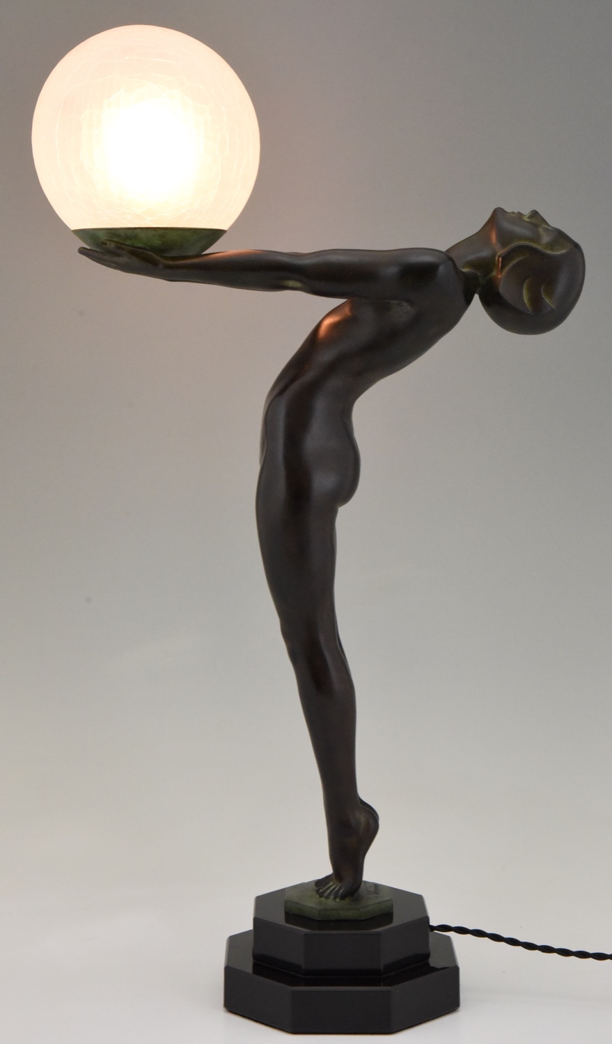 Art Deco style lamp standing nude Clarte LUMINA 65 cm Deconamic