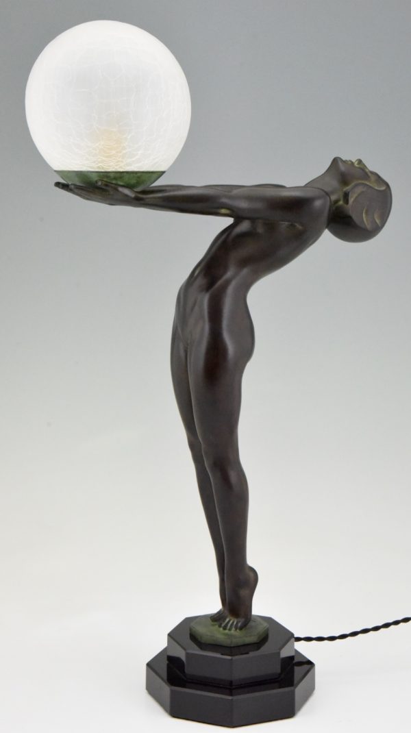 Art Deco style lamp standing nude Clarté LUMINA 65 cm