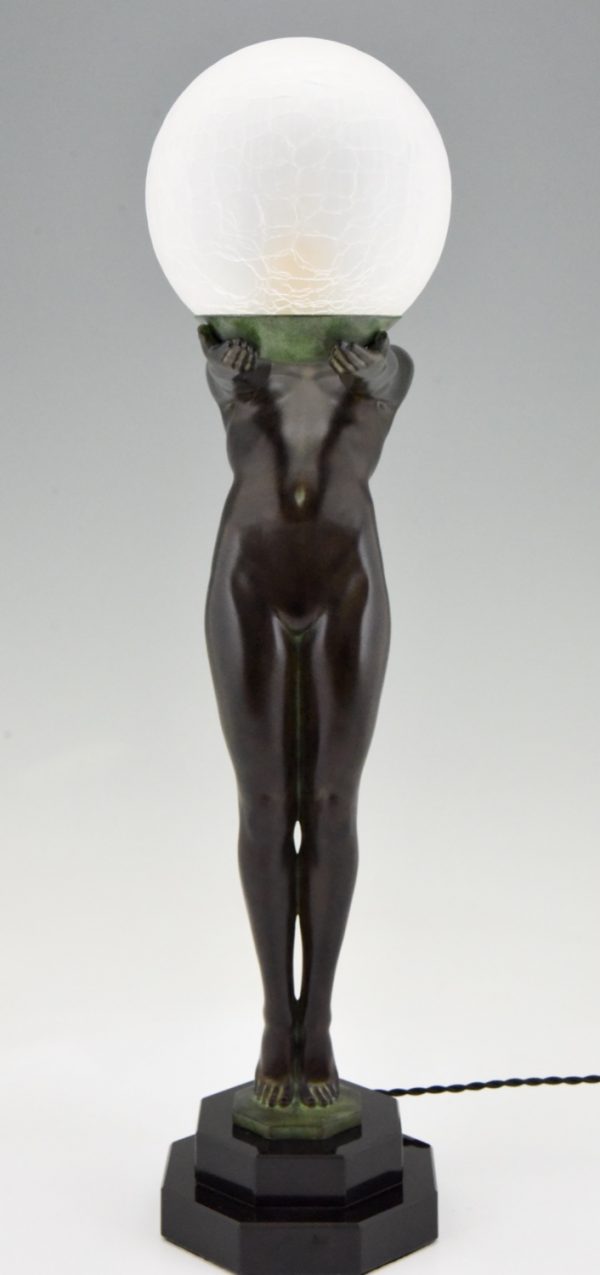 Lampe style Art Deco femme nue Lumina