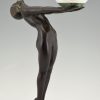 Lampe Art Deco Stil Frauenackt Clarté LUMINA 65 cm