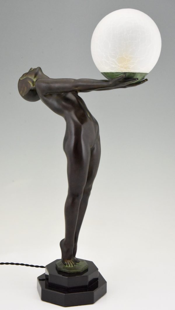 Lampe style Art Deco femme nue Lumina