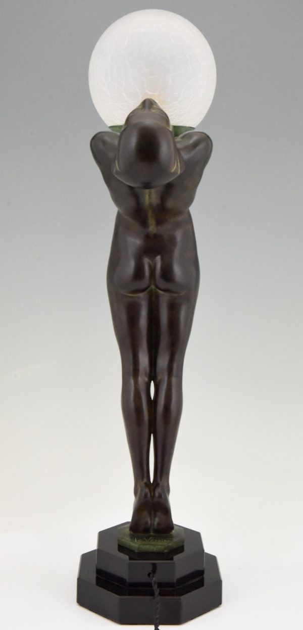 Lampe style Art Deco femme nue Lumina