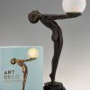 Art Deco stijl lamp naakte vrouw Lumina