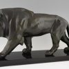 Art Deco sulpture of a walking lion