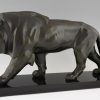 Sulpture Art Deco lion marchant