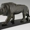 Sulpture Art Deco lion marchant