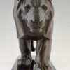 Sulpture Art Deco lion marchant