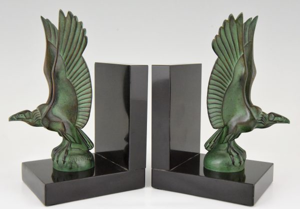 Art Deco vulture bird bookends