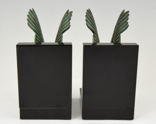 Art Deco vulture bird bookends