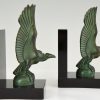 Art Deco vulture bird bookends