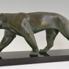 French Art Deco sculpture of a panther.