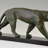 French Art Deco sculpture of a panther.