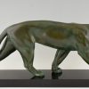 French Art Deco sculpture of a panther.