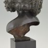 Art Deco Bronze Skulptur weiblicher Satyr