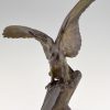 Art Deco Skulptur Bronze Adler