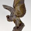 Art Deco bronze sculpture eagle