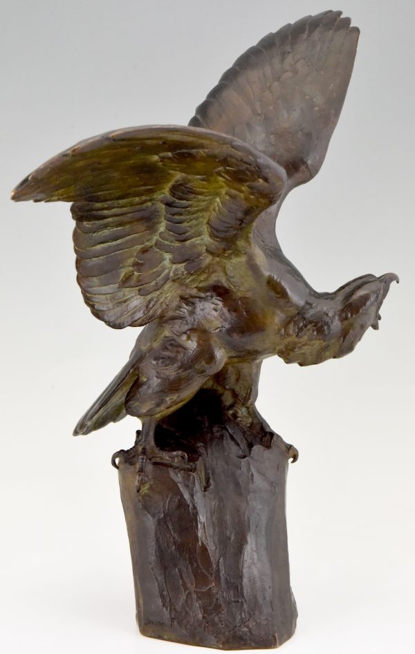 Art Deco bronze sculpture eagle