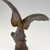 Art Deco bronzen sculptuur adelaar