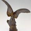 Art Deco bronze sculpture eagle