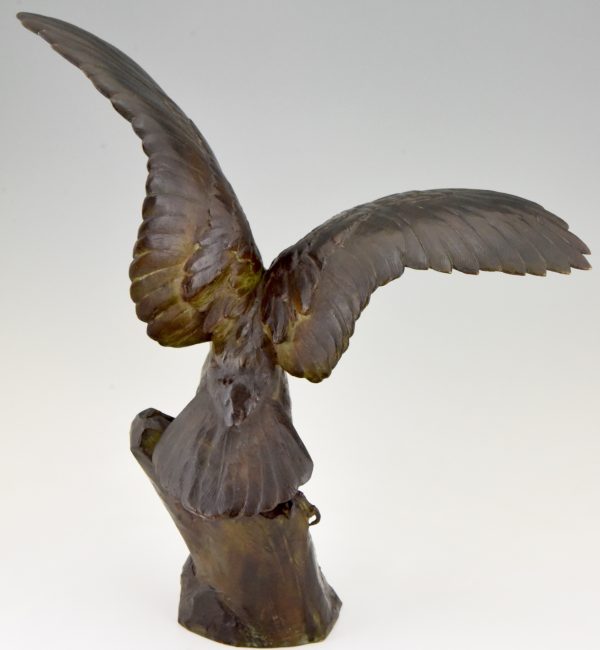 Art Deco Skulptur Bronze Adler