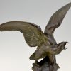 Art Deco bronze sculpture eagle