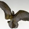 Art Deco bronze sculpture eagle