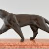 Art Deco bronze panther sculpture