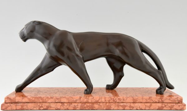 Art Deco bronzen beeld panter