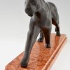 Art Deco bronzen beeld panter