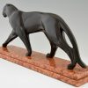 Art Deco bronzen beeld panter