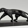 Art Deco bronzen beeld panter