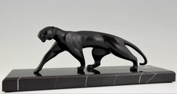 Art Deco Bronze Skulptur Panther