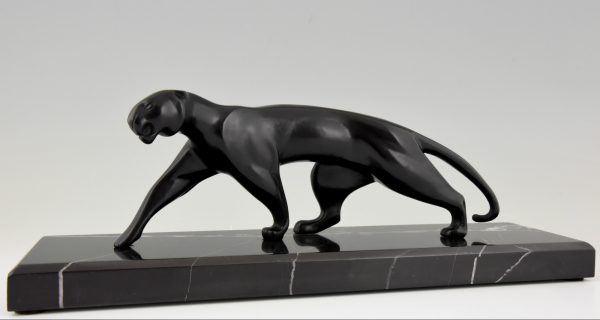 Art Deco bronzen beeld panter