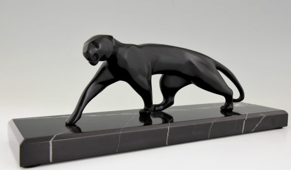 Art Deco bronze panther sculpture