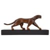 Art deco bronzen beeld panter