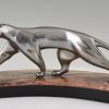 Art Deco Bronze Skulptur Panther