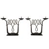 A fine pair of Art Deco wrought iron candelabra