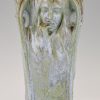 Art Nouveau vase with 4 women’s faces, four seasons.